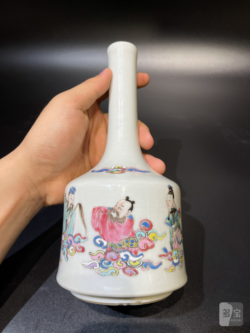 清雍正 粉彩八仙祝寿图摇玲尊 - 图9